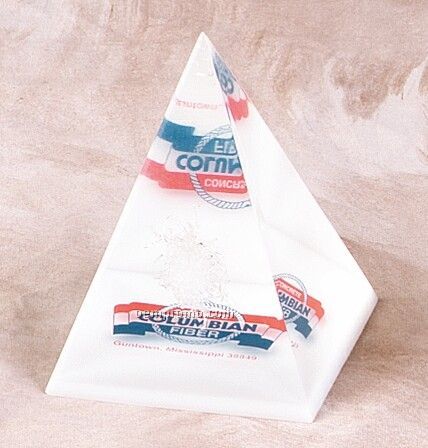 Lucite 4 Sided Pyramid Embedment (3 1/4"X3 1/4"X4")