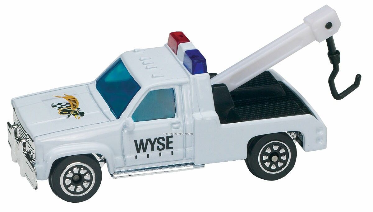 White Tow Truck Die Cast Mini Vehicle