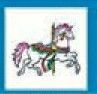 Animals Stock Temporary Tattoo - Carousel Horse (1.5"X1.5")