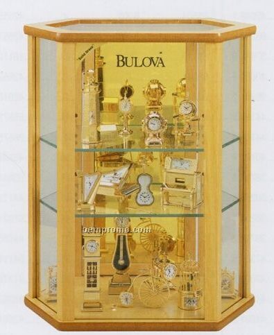 Bulova Streets Of Time Miniature Clock Curio Display