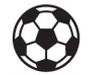 Stock Black & White Soccer Ball Mascot Chenille Patch