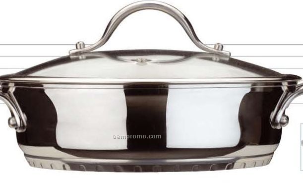 Tulip Non Stick Deep Braiser Pan W/Stainless Steel Cover