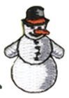 Suntex Stock Peel & Stick Embroidered Applique - Snowman