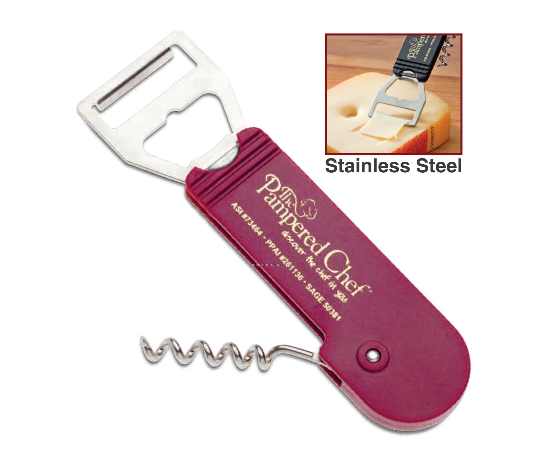 3-in-1 Wine & Cheese Kitchen Tool /Corkscrew/ Cheese Slicer/ Bottle Opener