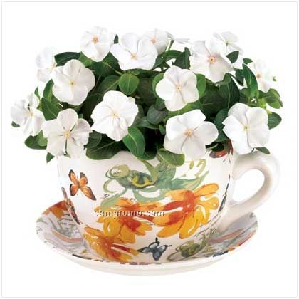 Butterfly Teacup Planter