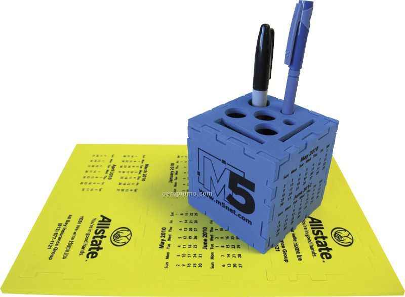 Foam Desktop Puzzle Cube - Calendar (3")