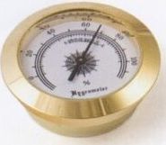 Round Silver Hygrometer
