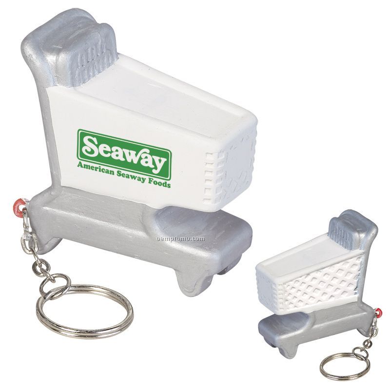 Shopping Cart Squeeze Toy Key Chain