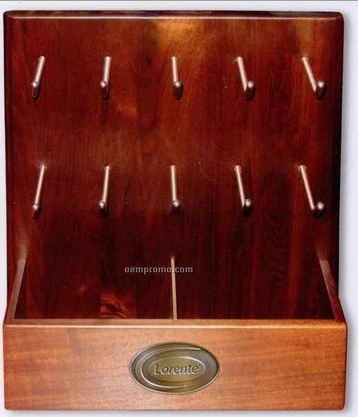 12" Deluxe Counter Display Fixture (Walnut Or Solid Rosewood)