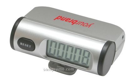 Compact Pedometer With Jumbo Lcd Display And Belt Clip