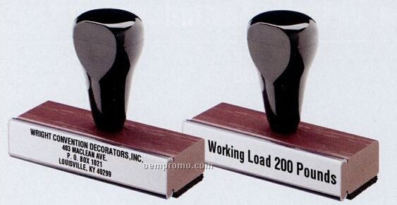 Custom Handle Mount Rubber Stamp W/ Straight Copy (0" To 2-7/8")