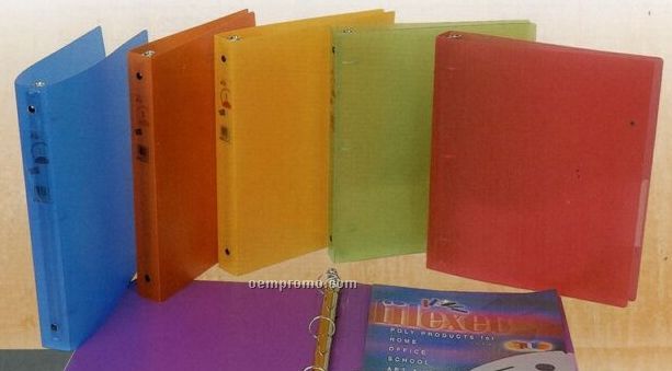 Frosted Tangerine Orange 3-ring Binder With 1