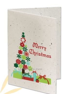 Seeded Paper Holiday Card - Merry Christmas