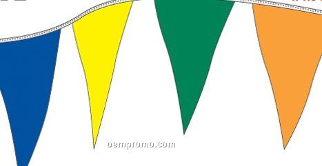 30' Regular Pennants W/ 12 Per String - Yellow