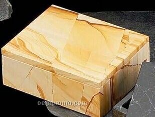 Solid Natural Beige Marble Cigar Accessories Box