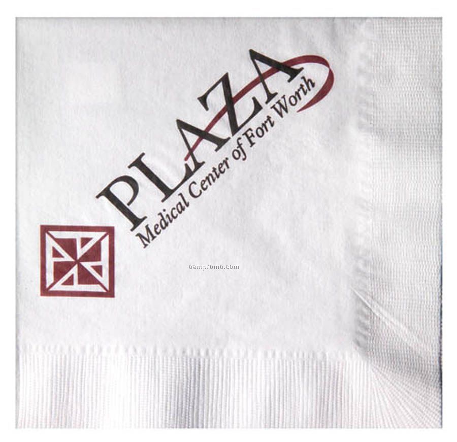 White 1-ply Coin Edge Emboss Luncheon Napkins