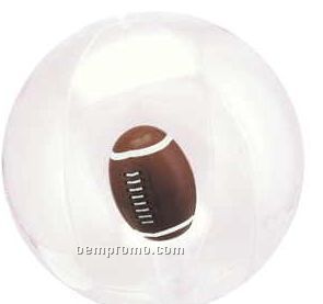 16" Inflatable Transparent Beach Ball W/ Inflatable Football Insert