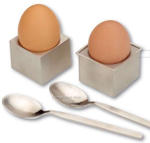 4 Piece Kubic Egg Cup Set