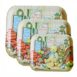 Melamine Plates - Teddy Bear Gardener