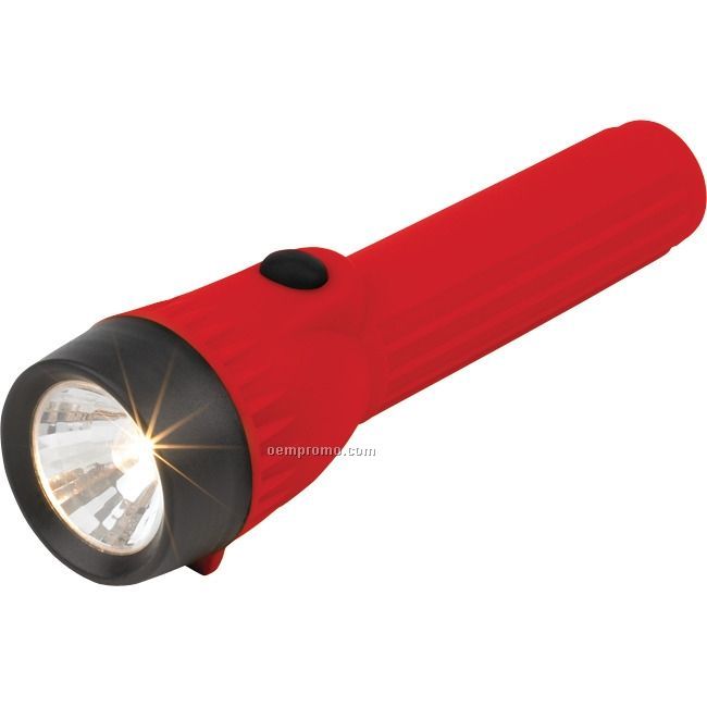 Red Plastic Flashlight
