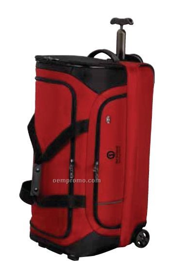 Red Werks Traveler Wheeled Duffle Cargo Bag With Retractable Handle