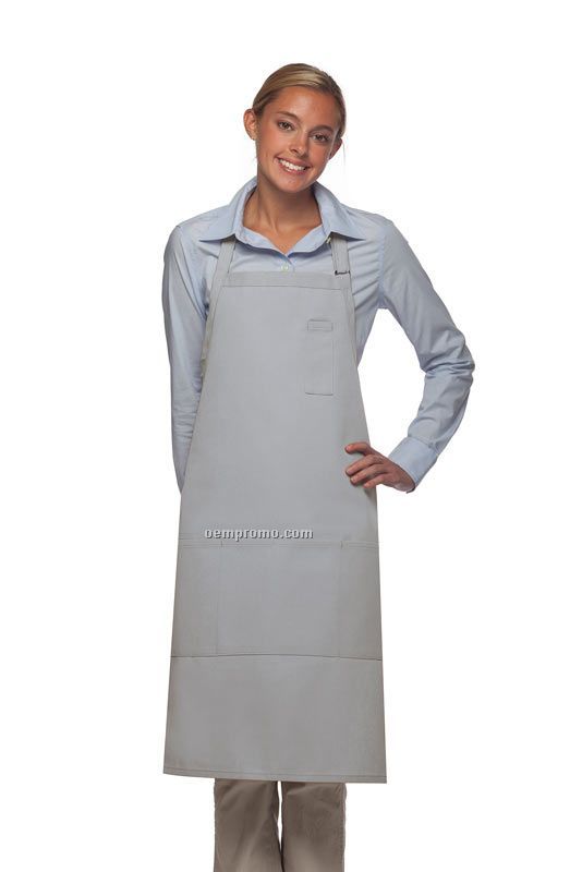 Three Pocket Butcher Apron With Chest Pencil Pocket