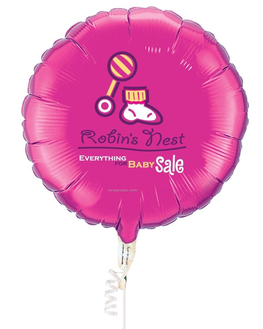 18" Round Microfoil Balloon - 1 Color / 1 Side Imprint