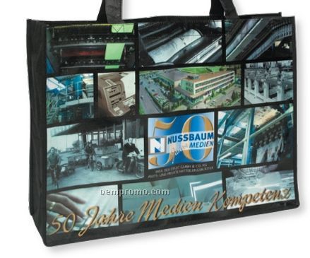 4 Color Process Carry All Tote Bag W/ 22" Handles (Overseas 8-10 Weeks)