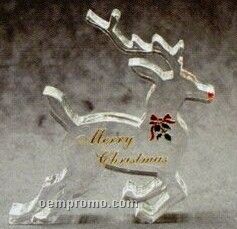 Acrylic Paperweight Up To 16 Square Inches / Reindeer