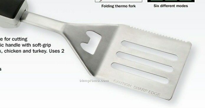 Multi-function Barbecue Spatula W/ Digital Cooking Thermometer On Handle