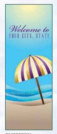 Semi-custom Vertical Avenue Banner Kit - Welcome To W/ Beach Umbrella