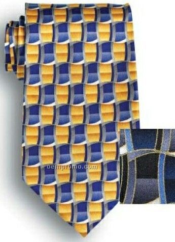 Wolfmark Career Collection Silk Tie - Lasalle (Navy Blue)