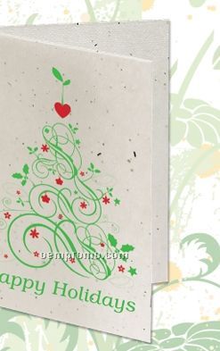 Seeded Paper Holiday Card - Happy Holidays