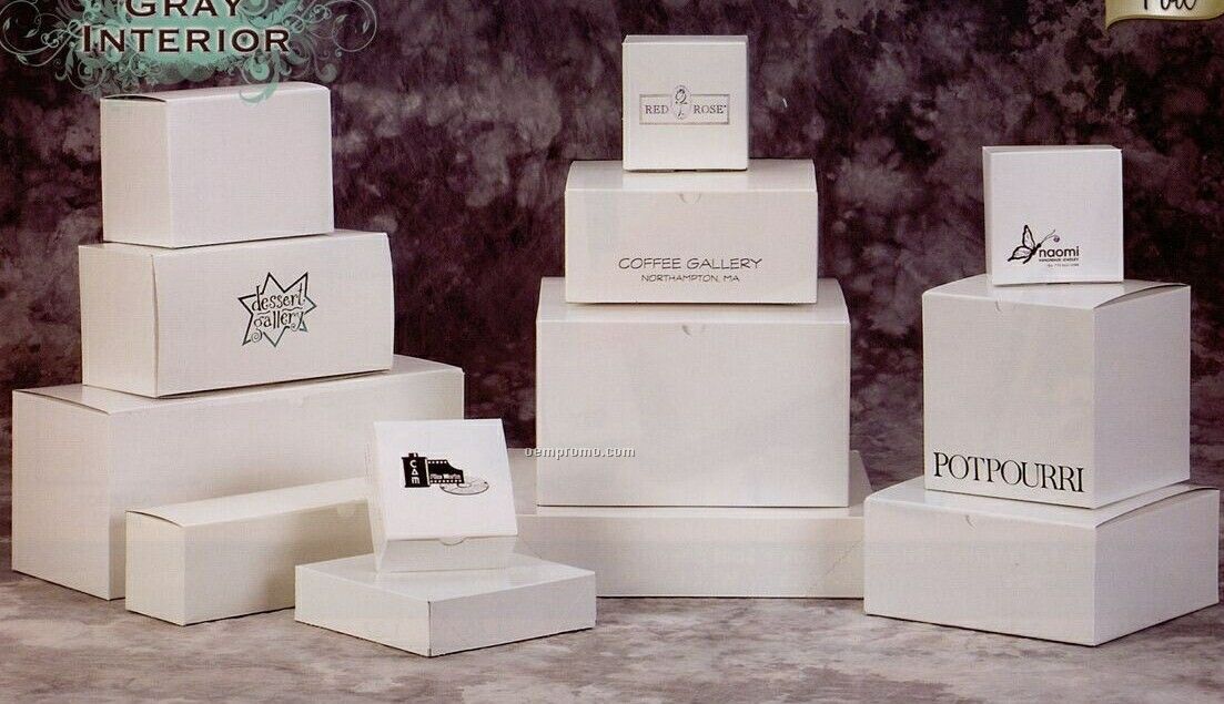 White Gloss Gift Boxes - 2"X2"X2"