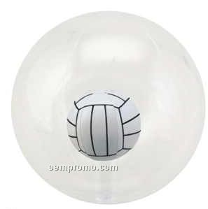 16" Inflatable Transparent Beach Ball W/ Inflatable Volleyball Insert