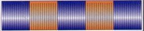 30' Blue & Orange Metallic Hula Streamer