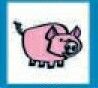Animals Stock Temporary Tattoo - Cute Pink Pig (1.5"X1.5")