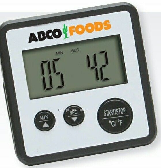 Digital Food Thermometer W/ Countdown Timer