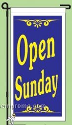 Stock Ground Replacement Banner (Open Sunday) (14"X30")
