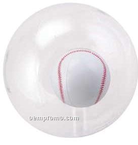 16" Inflatable Transparent Beach Ball W/ Inflatable Baseball Insert