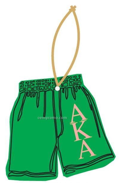 Alpha Kappa Alpha Sorority Shorts Ornament W/ Mirror Back (10 Square Inch)