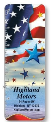 Lenticular 3-d Image Bookmark/ Rulers (Patriotic)