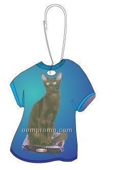 Oriental Longhair Cat T-shirt Zipper Pull