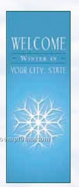 Semi-custom Vertical Avenue Banner Kit - Welcome W/ Snowflake