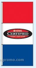 Single Face Dealer Free Flying Drape Flags - Toyota Certified