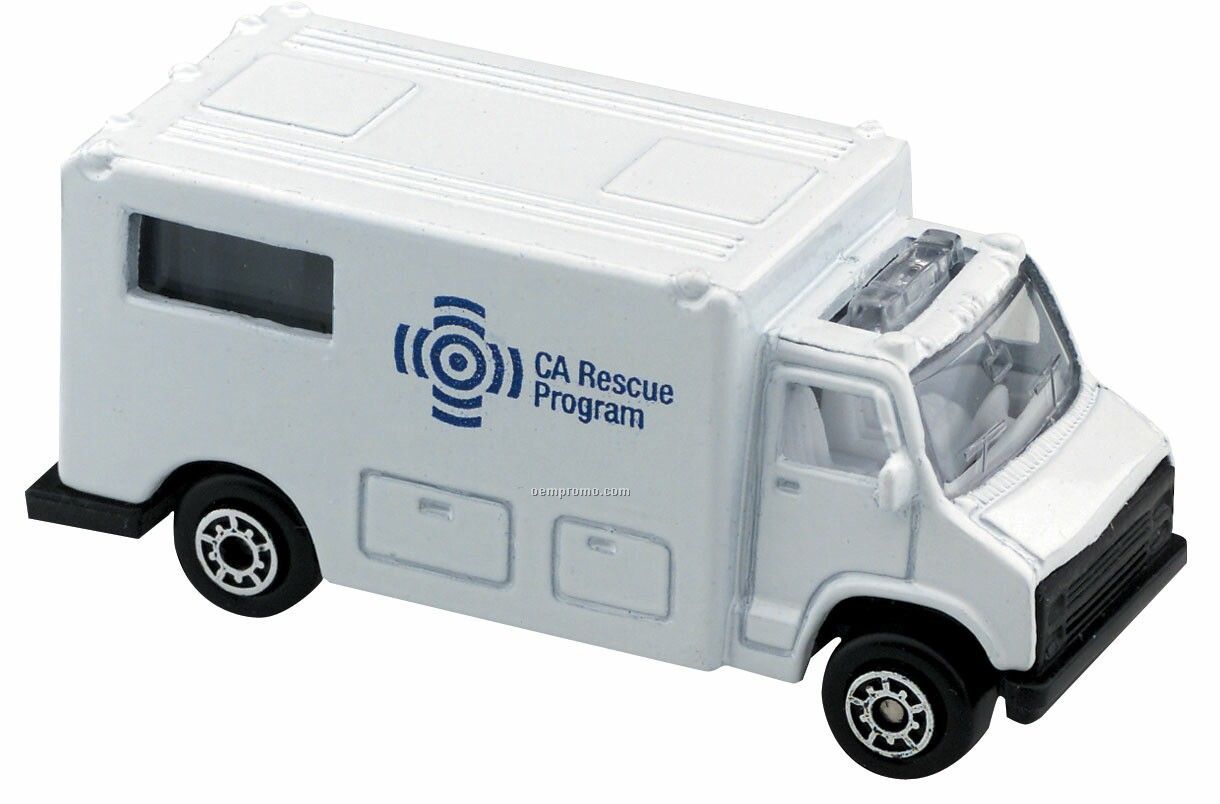 White Ambulance Die Cast Mini Vehicle