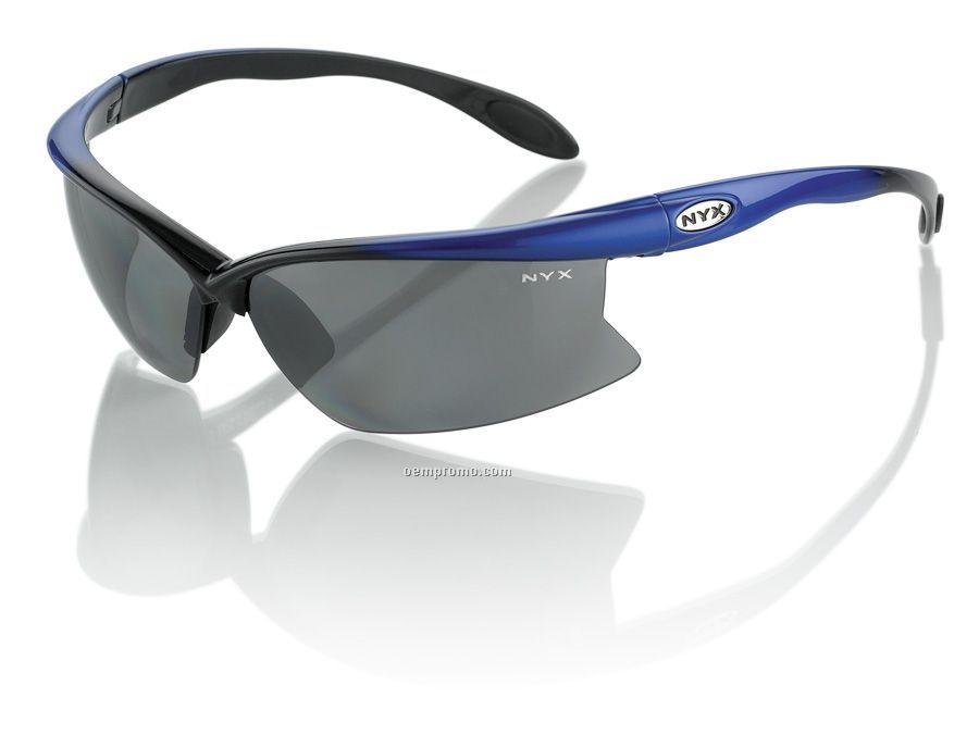 Arrow 3-lens Sunglasses W/ Black & Blue Frames