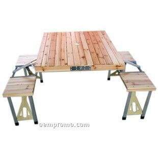 Foldable Wood Picnic Table