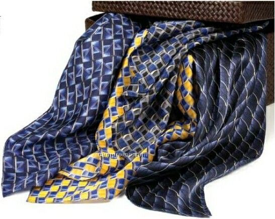 Wolfmark Career Collection Silk Scarf - Lasalle Gold (21"X21")