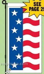 Stock Ground Replacement Banner (Patriotic Stars & Stripes) (14"X30")